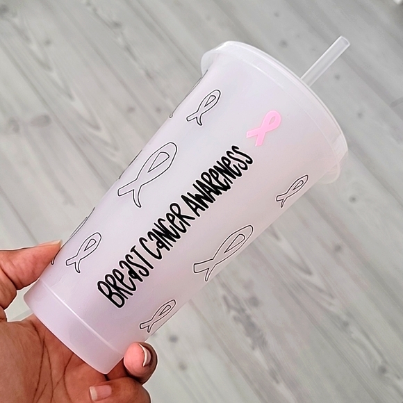 Custom Breast Cancer Awareness Color Changing Cup / Tumbler - Picture 2 of 5